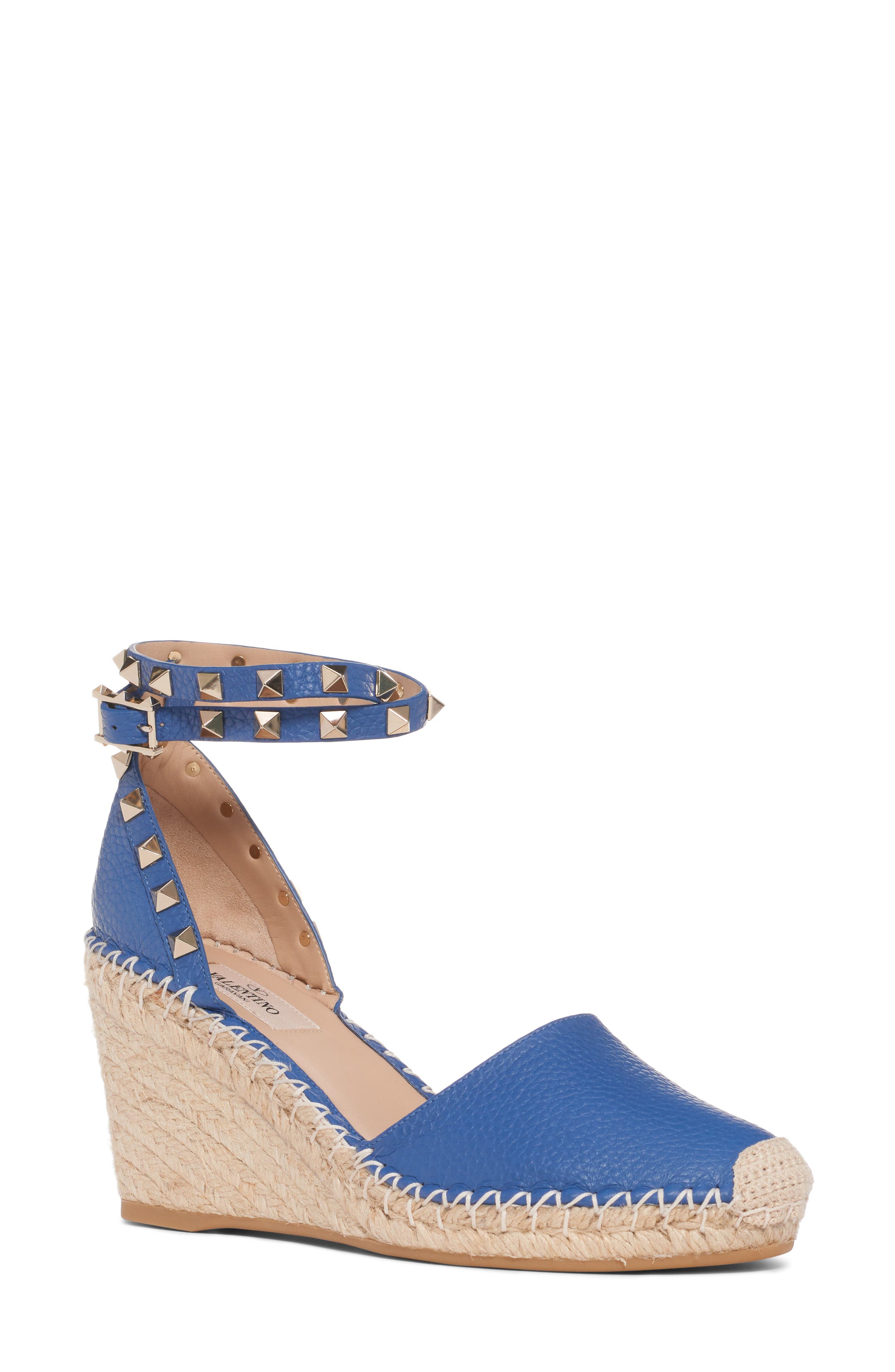 Valentino Garavani Rockstud Espadrille Wedge, Main, color, 