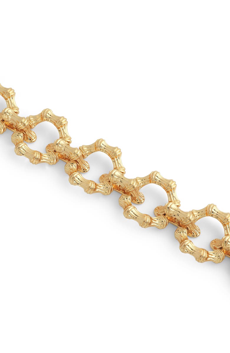 Anabel Aram Jewelry Bamboo Texture Chain Bracelet, Alternate, color, Gold