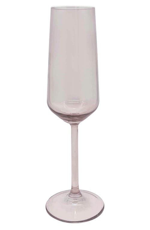 Mariposa Fine Line Set of 4 Glass Champagne Flutes in Quartz 