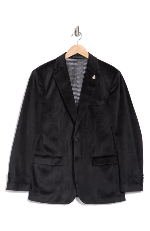 Tahari Slim Fit Velour Blazer In Black