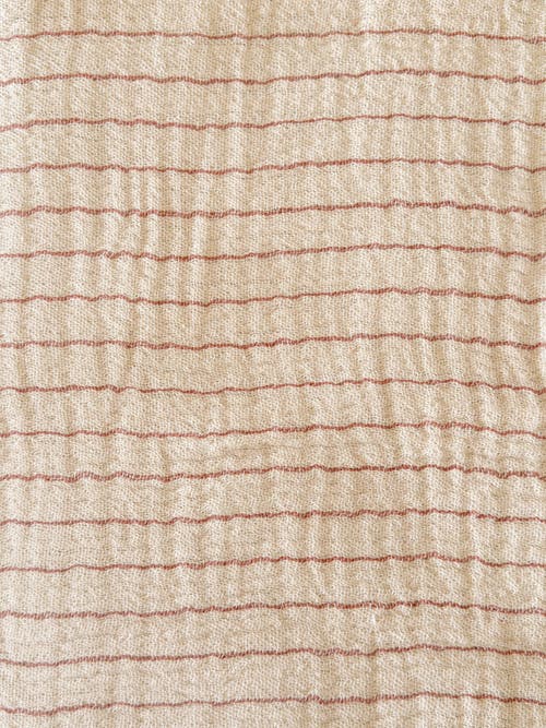 Anaya Desert Striped Turkish Cotton Crinkled Throw In Beige