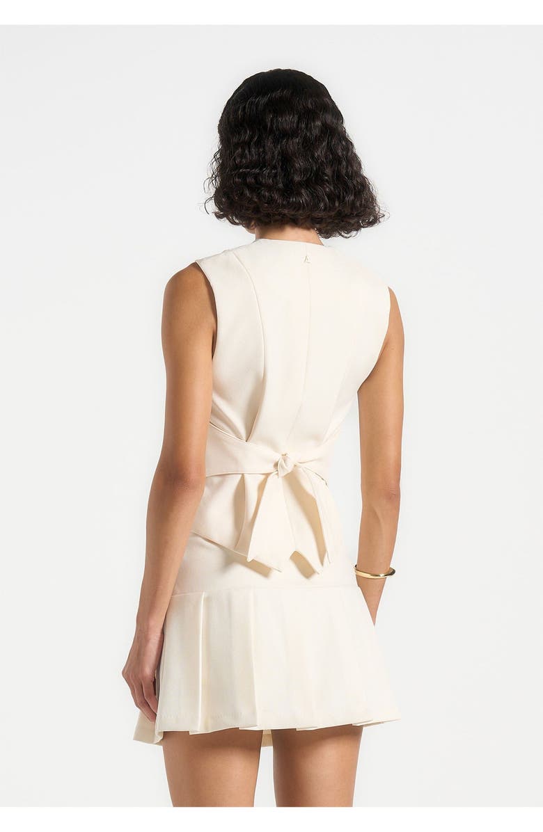 Manière De Voir Christine Tailored Cinch Waistcoat, Alternate, color, Off White