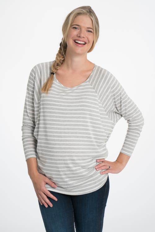 Bun Maternity Nursing Apparel Softie Nursing T Shirt Long Sleeve In Gray