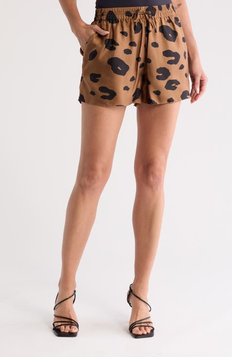 Leopard Spot Silk Shorts