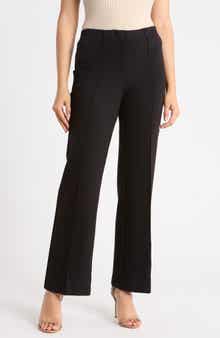 Pleat Front Wide Leg Pants