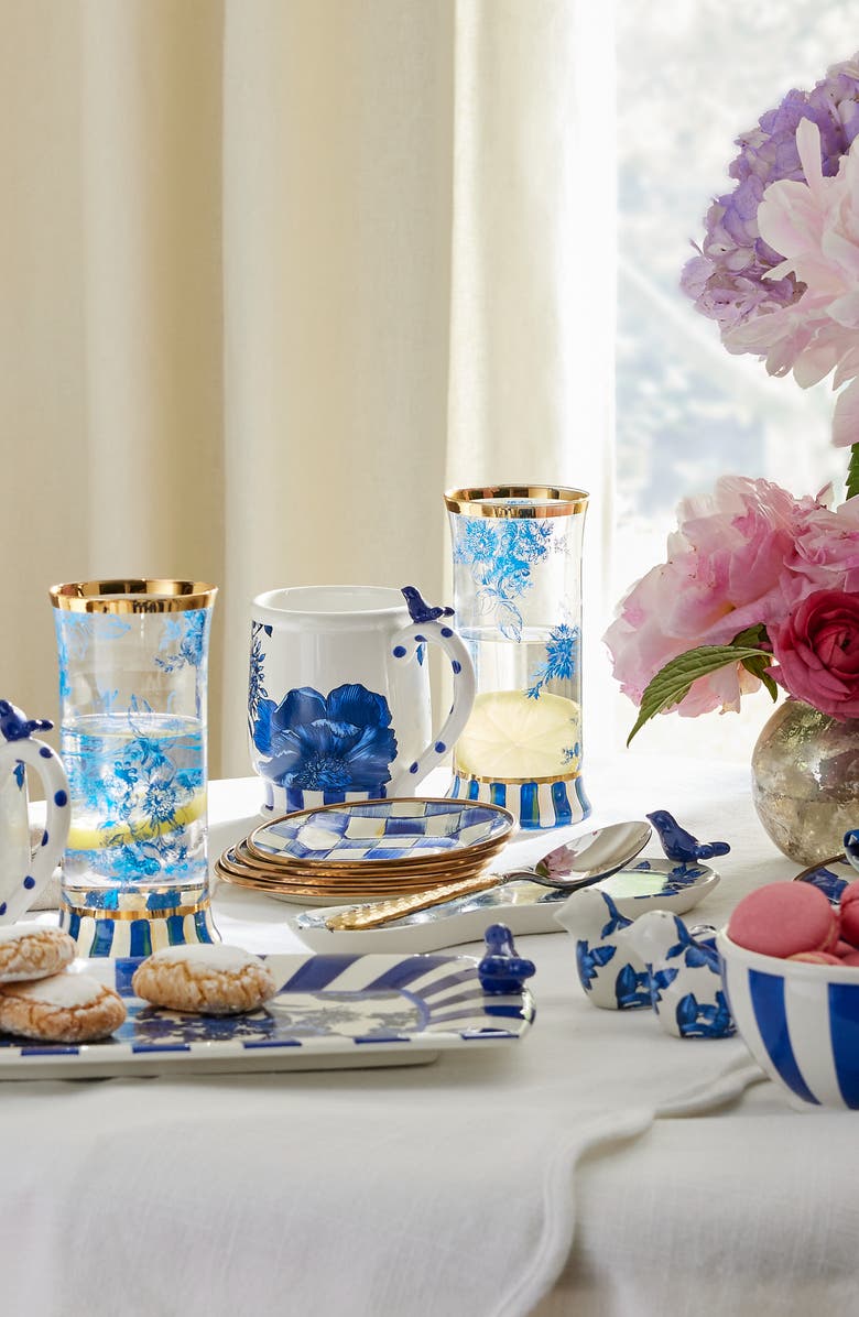 MACKENZIE CHILDS Set of 2 English Garden Royal Highball Glasses, Alternate, color, 