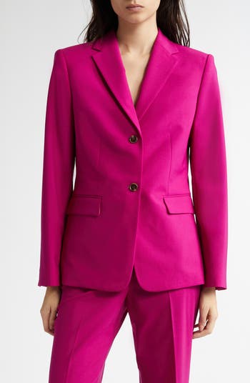 Theory USA-made 96% wool one button front blazer, women's store size 2