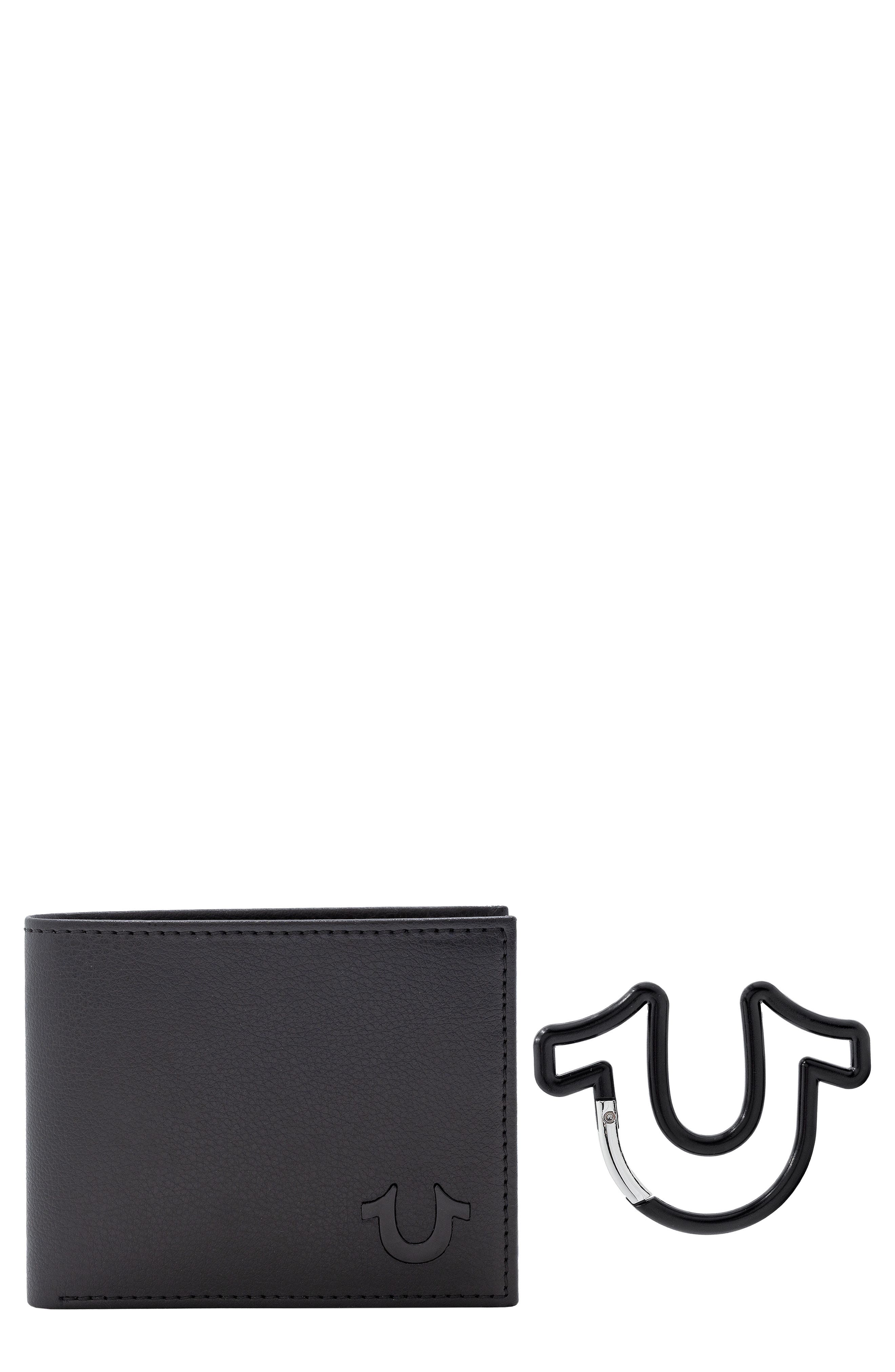 True Religion Bifold Wallet & Horseshoe Carabiner Gift Set