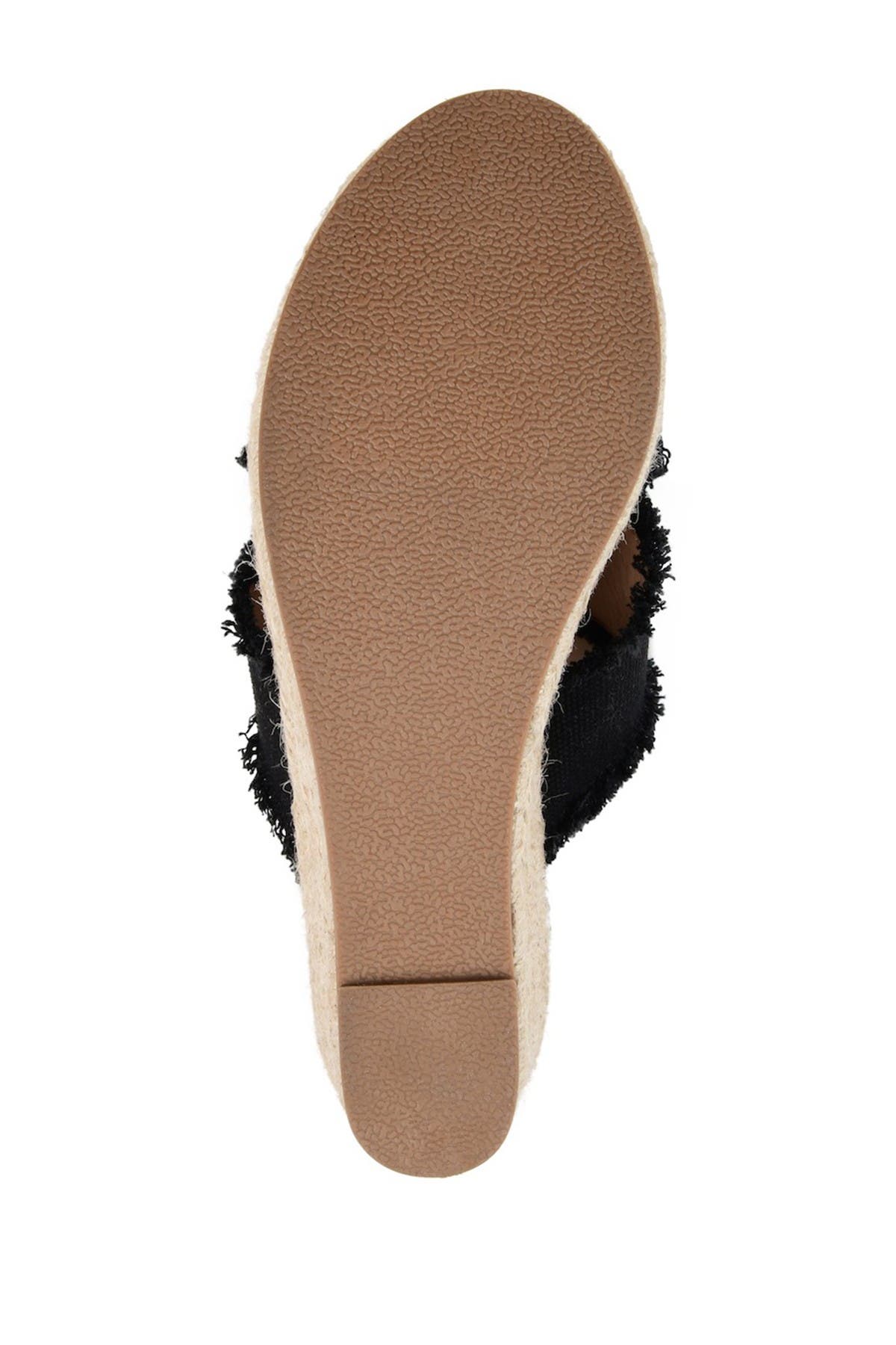 Journee Collection JOURNEE Shanni Slip-On Espadrille Wedge Sandal, Alternate, color, Black