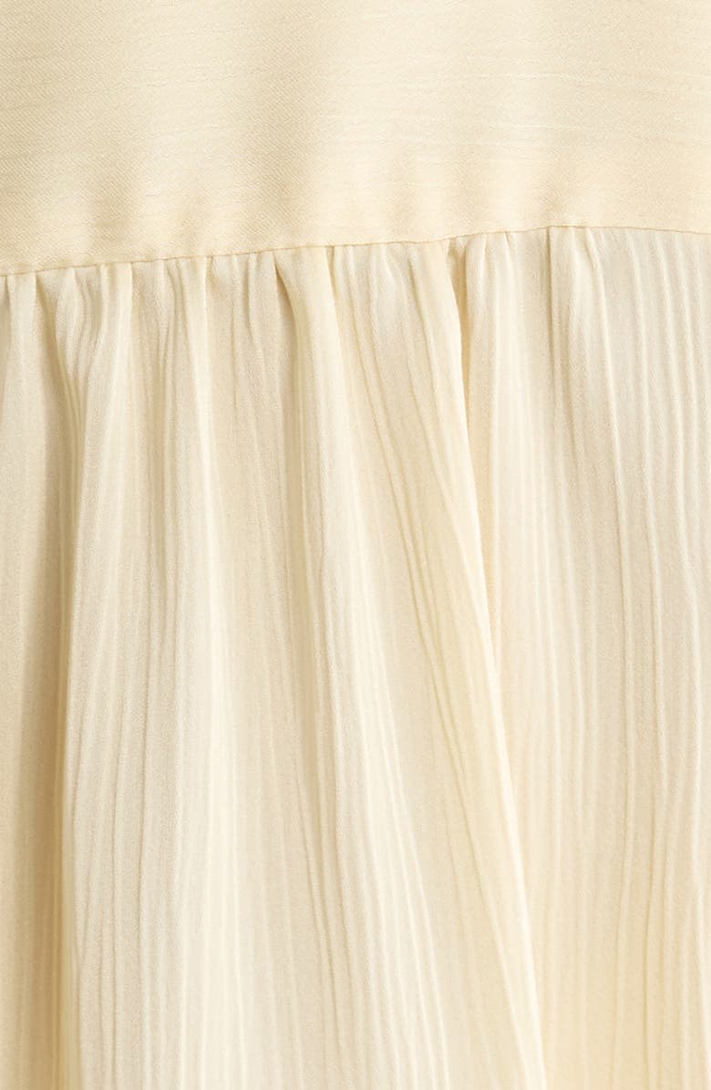 Anne Klein Pleated Satin Yoryu Top, Alternate, color, Whisper Yellow