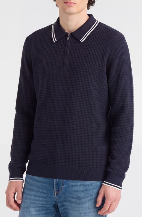 Bernard Knit Long Sleeve Polo Sweater