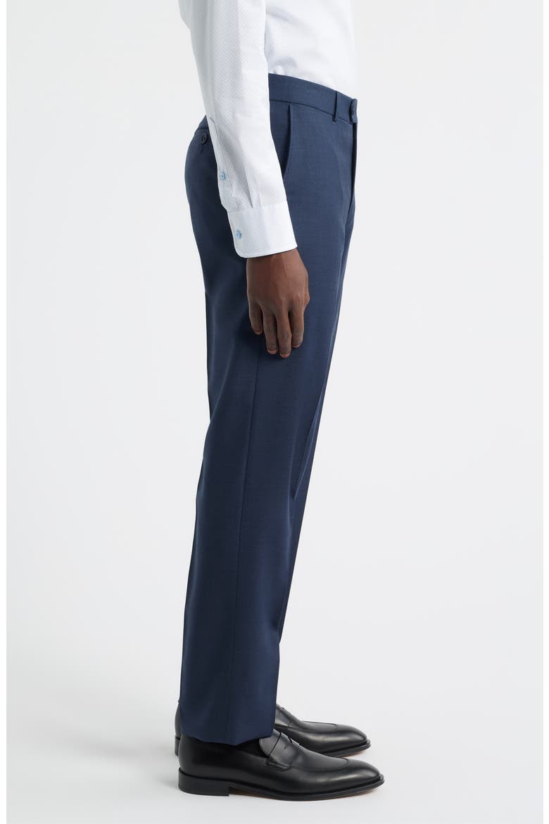 Modern Fit Flat Front Navy Super 120s Wool Dress Pants, Alternate, color, NAVY