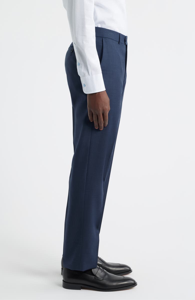 Berle Flat Front Navy Super 120s Wool Dress Pants, Alternate, color, Navy