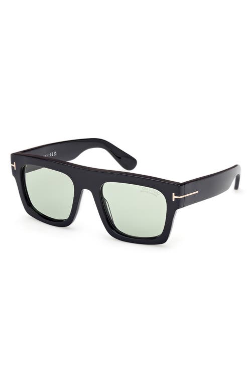 Tom Ford Fausto Sunglasses In Black/photochromic Green