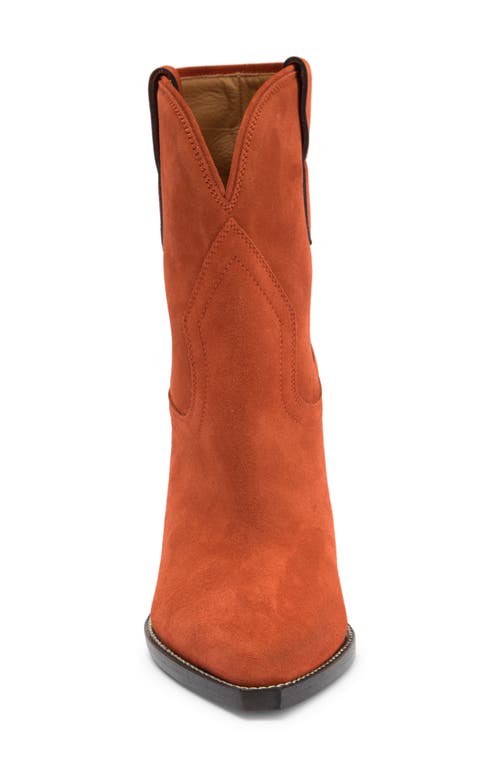 Isabel Marant Leyane Suede Ankle Boots In Burnt Orange
