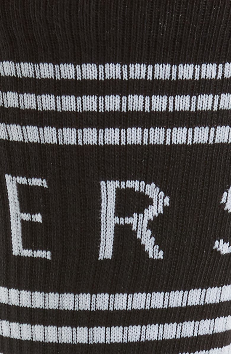 Versace Logo Cotton Blend Crew Socks, Alternate, color, 