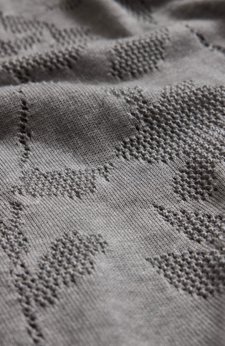 John Varvatos Miguel Pointelle Knit Camp Shirt, Alternate, color, Flagstone Grey