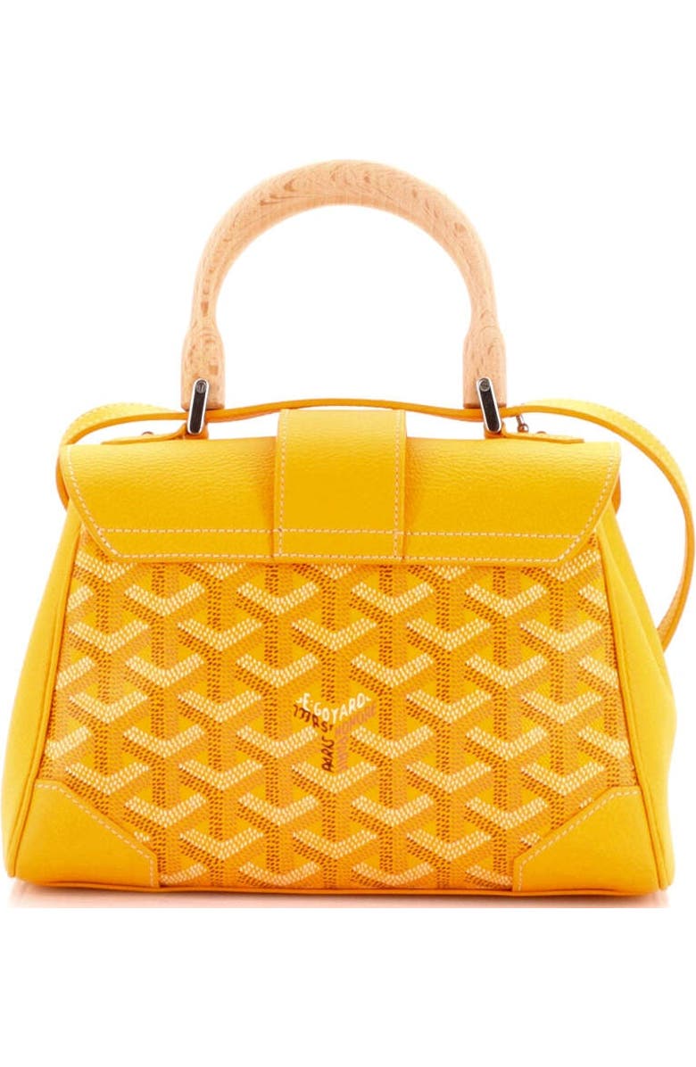 Pre-Owned Goyard Saigon Top Handle Bag Coated Canvas with Leather Mini, Alternate, color, Orange