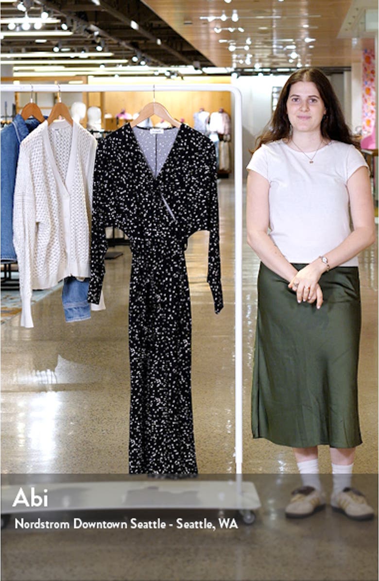 Long Sleeve Faux Wrap Dress, sales video thumbnail