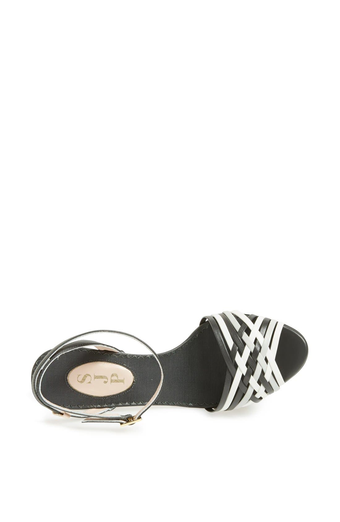 SJP 'Maud' Sandal (Nordstrom Exclusive), Alternate, color, MULTI BLACK/ CHARCOAL/ WHITE