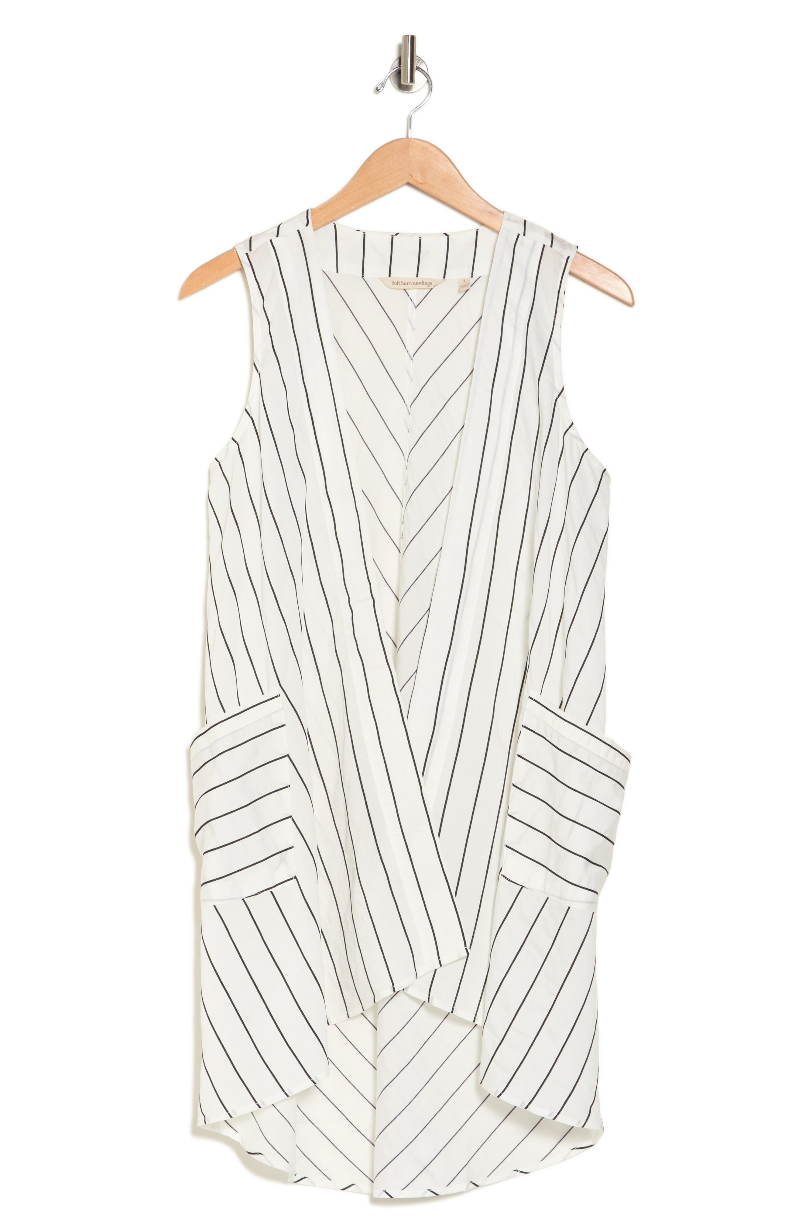 Pin Stripe Longline Vest
