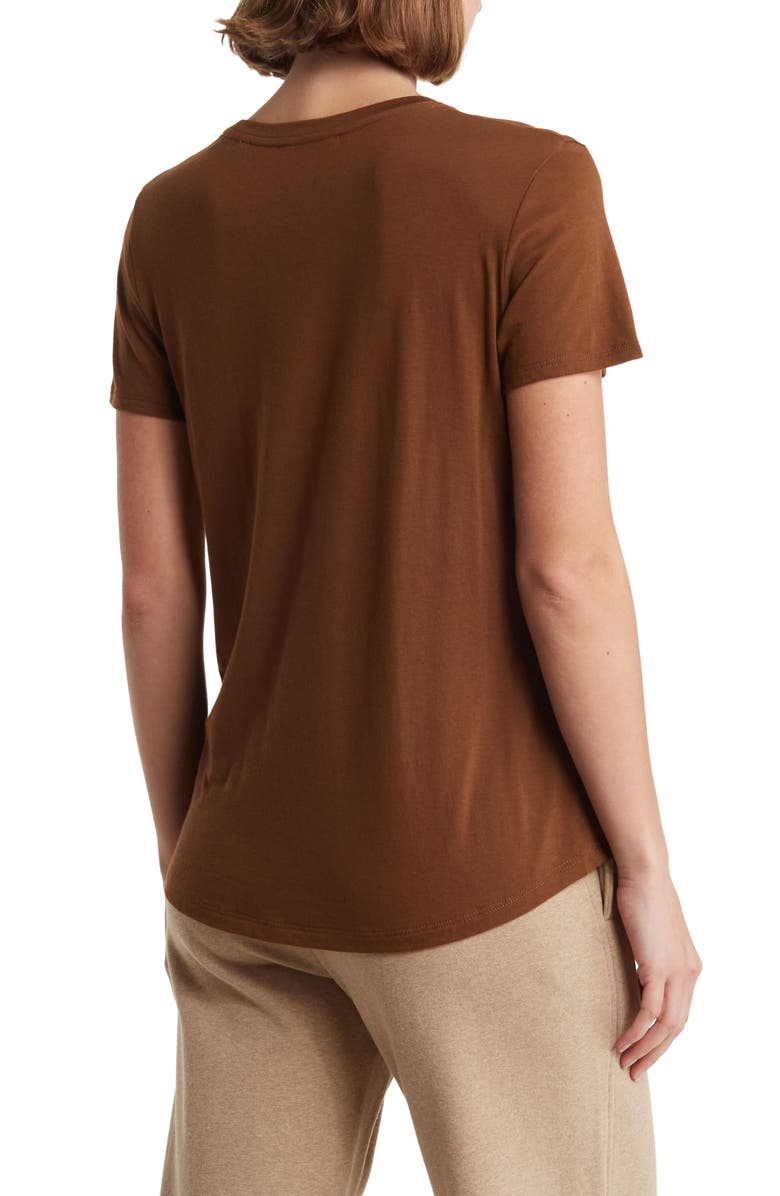 Vince Crewneck Shirt Tail T-Shirt, Alternate, color, 