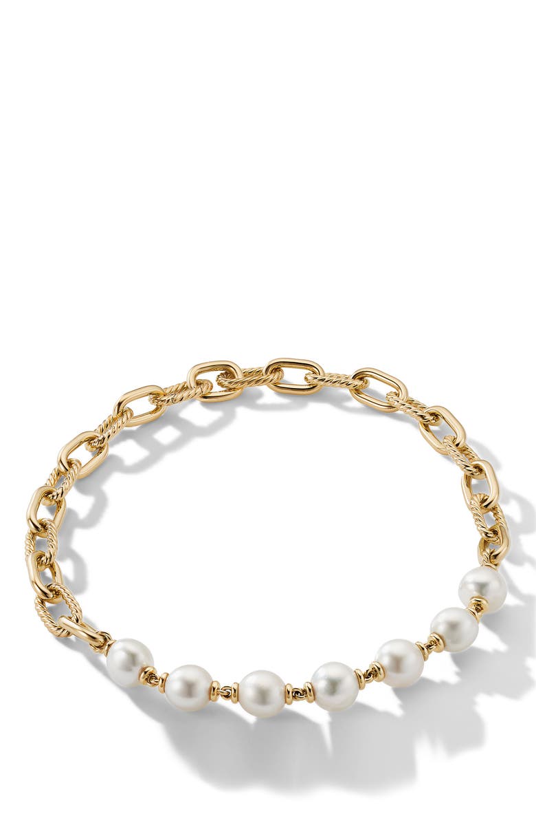 David Yurman DY Madison<sup>®</sup> Pearl Chain Necklace in 18K Yellow Gold with Pearls, 13mm, Alternate, color, Yellow Gold