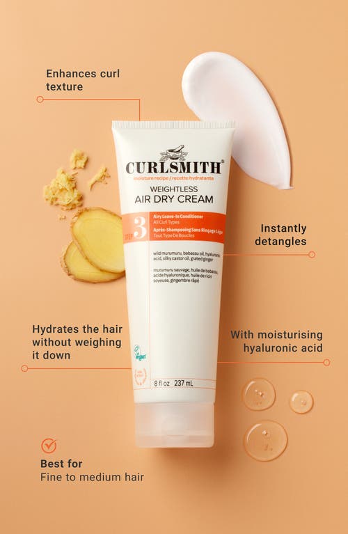 Curlsmith Weightless Air Dry Cream In Transparent