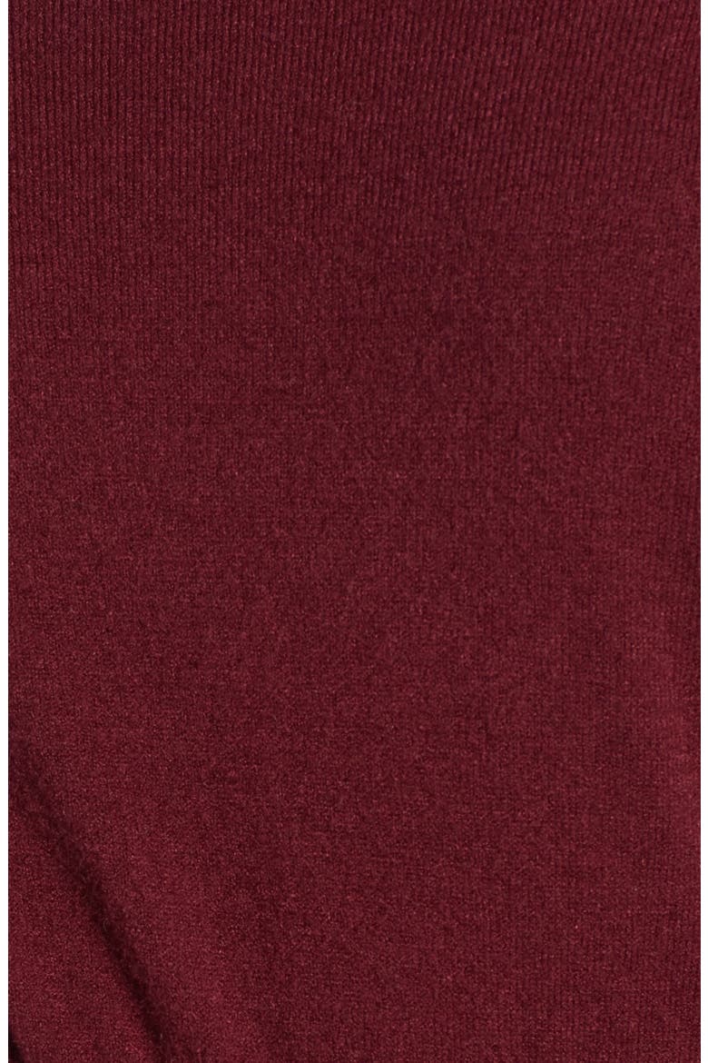 Waist Detail Off the Shoulder Sweater (Nordstrom Exclusive), Alternate, color, RED TANNIN