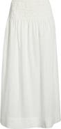Rails Alessa Smock Waist Linen Blend Maxi Skirt