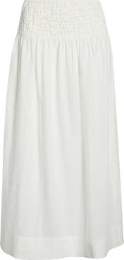 Rails Alessa Smock Waist Linen Blend Maxi Skirt