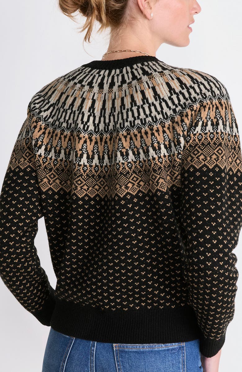 vineyard vines Fair Isle Merino Wool Blend Cardigan, Alternate, color,