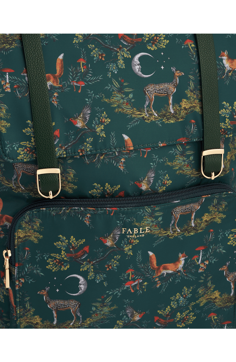 Fable England Into the Woods Green Buckle Medium Backpack, Alternate, color, Woodland Green