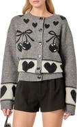 English Factory Cherry Heart Cardigan