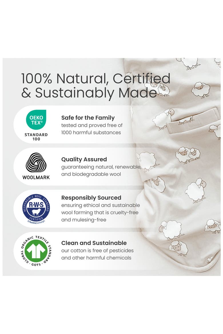4 Season Ultimate Organic Cotton & Merino Wool Wearable Blanket, Alternate, color, BIRCH GRAY