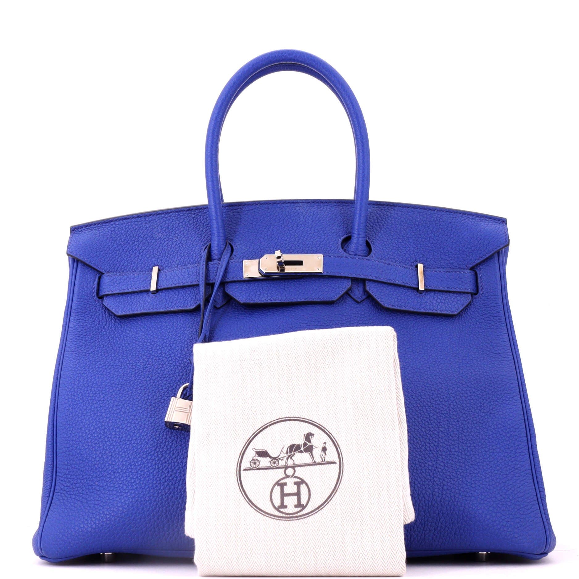 Birkin Handbag Blue Togo with Palladium Hardware 35, Alternate, color, Blue
