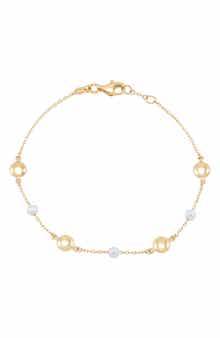 Frankie & Zoe Bead & Cultured Freshwater Pearl Station Bracelet