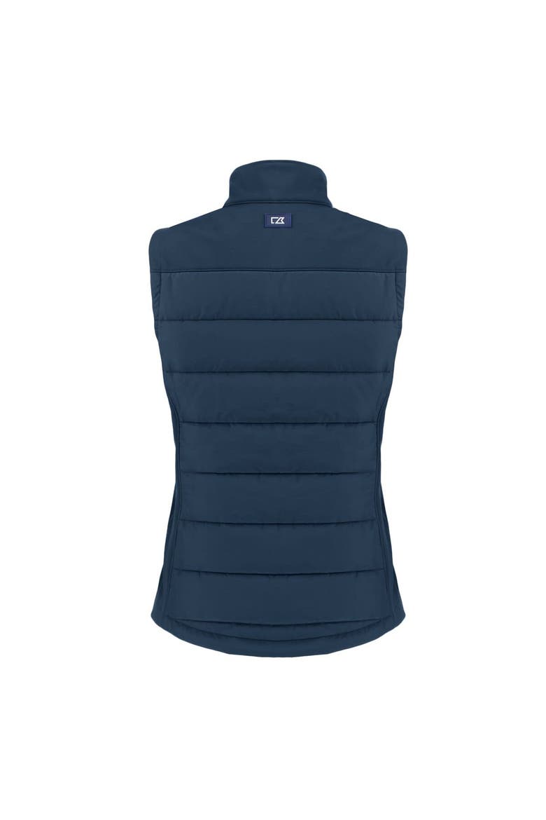 Women's Cutter & Buck  Navy Hillsboro Hops Evoke Hybrid PrimaLoft Eco Softshell Recycled Full-Zip Vest, Alternate, color, Navy