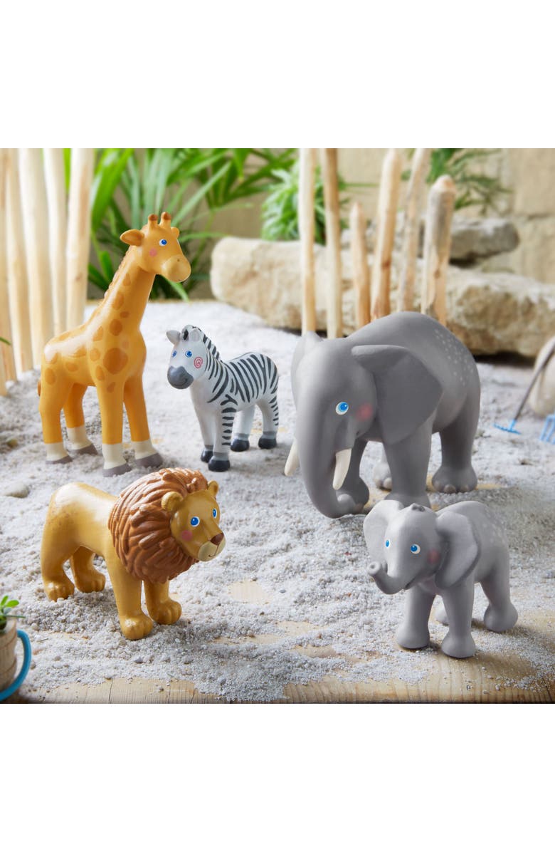 HABA Little Friends Baby Elephant - 3" Chunky Plastic Zoo Animal Toy Figure, Alternate, color, Multi