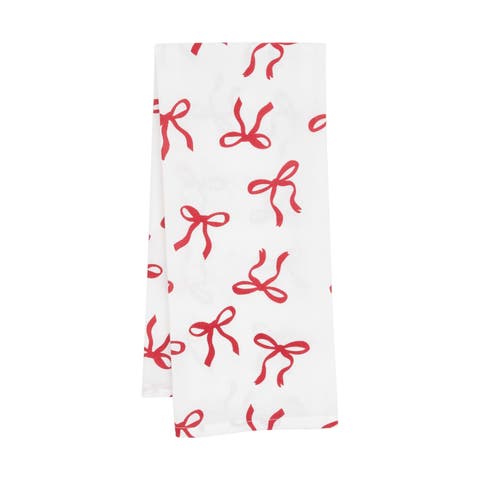 Holiday Festive Bows and Ribbons Christmas Towel