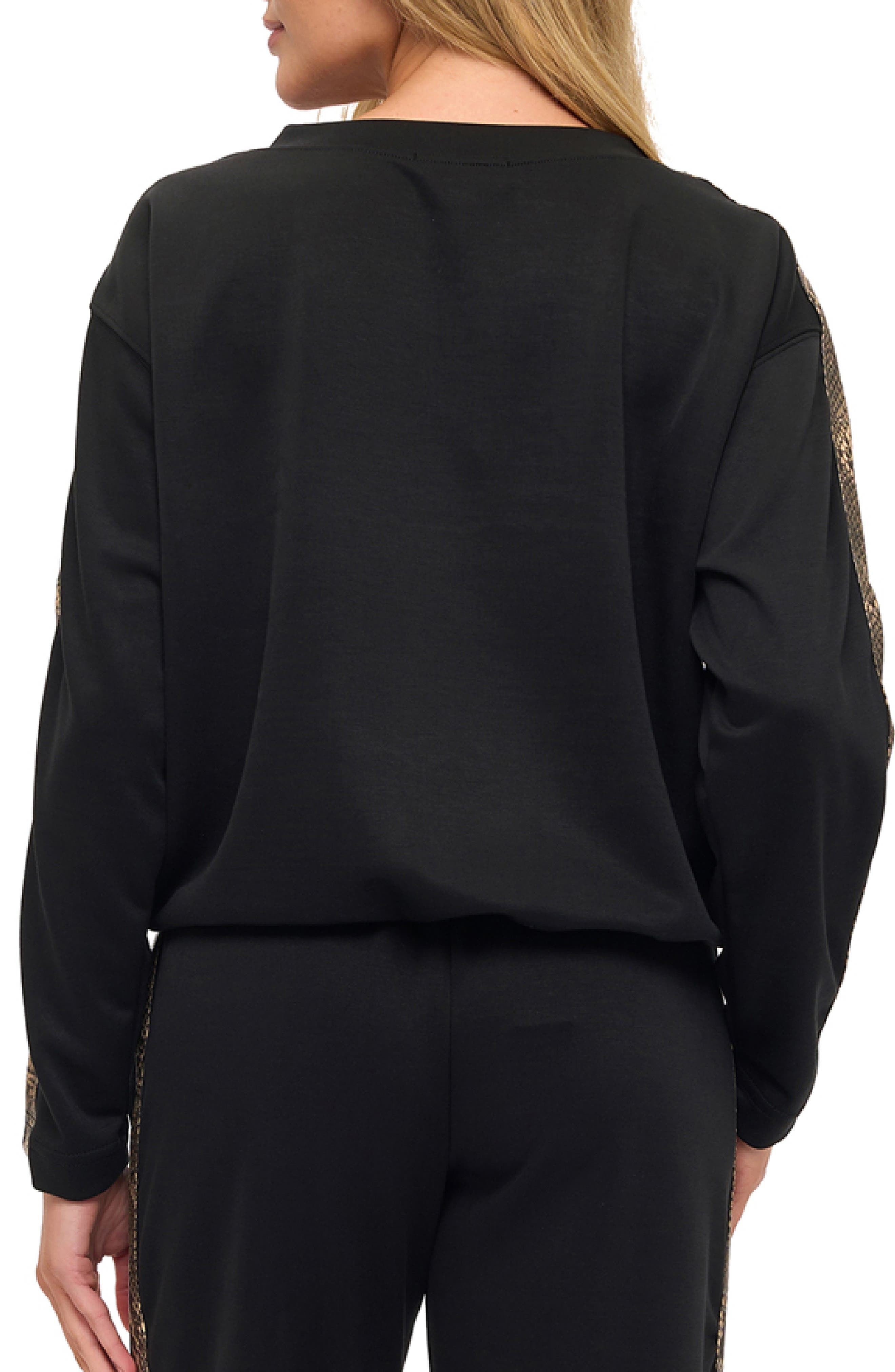 Stripe Scuba Knit Sweater - image 2