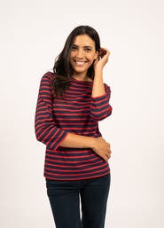 Saint James GALATHEE II - ¾ Sleeve Breton Striped Top