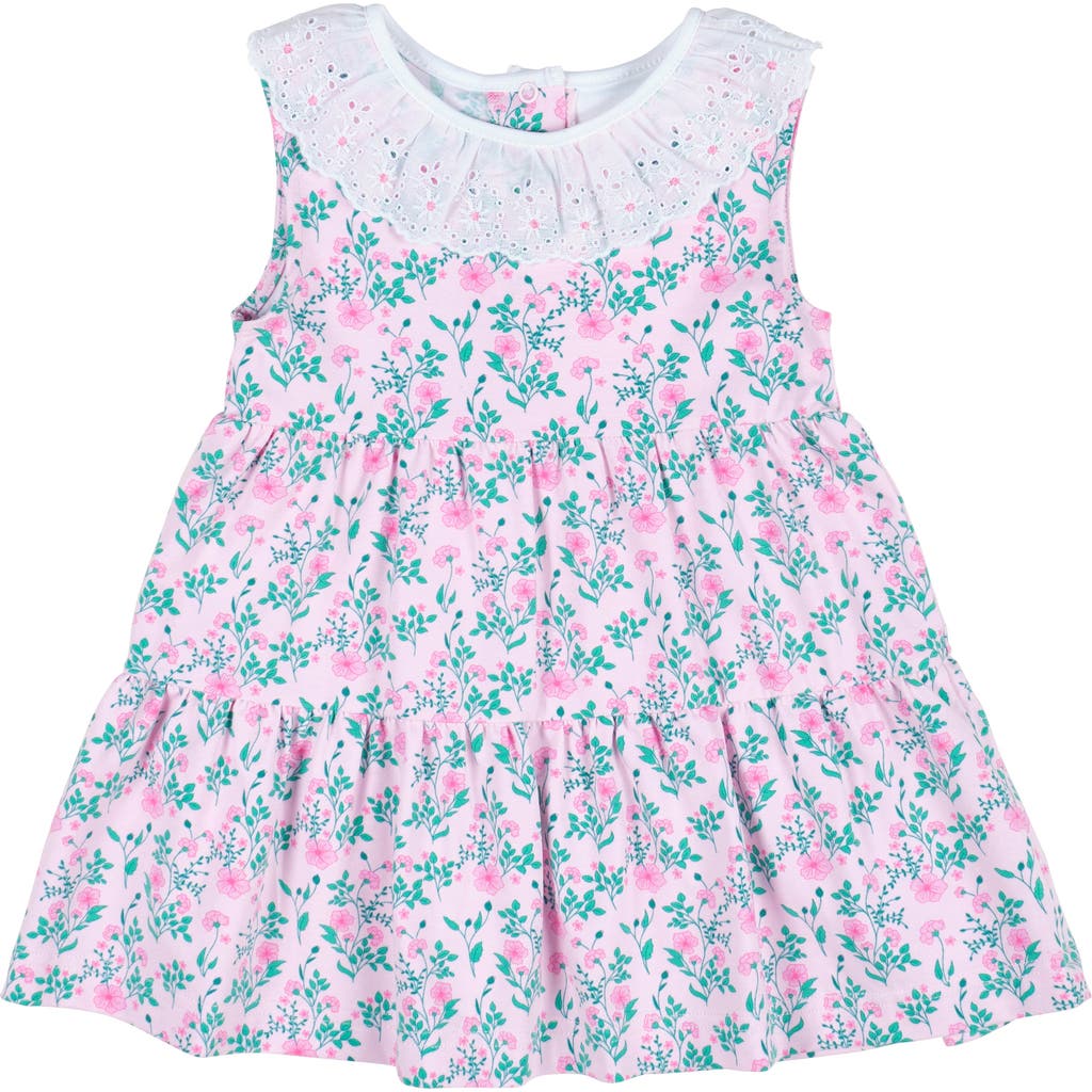Florence Eiseman Floral Print Dress with Eyelet Collar in Pink  product