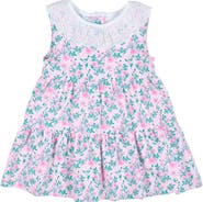 Florence Eiseman Floral Print Dress with Eyelet Collar