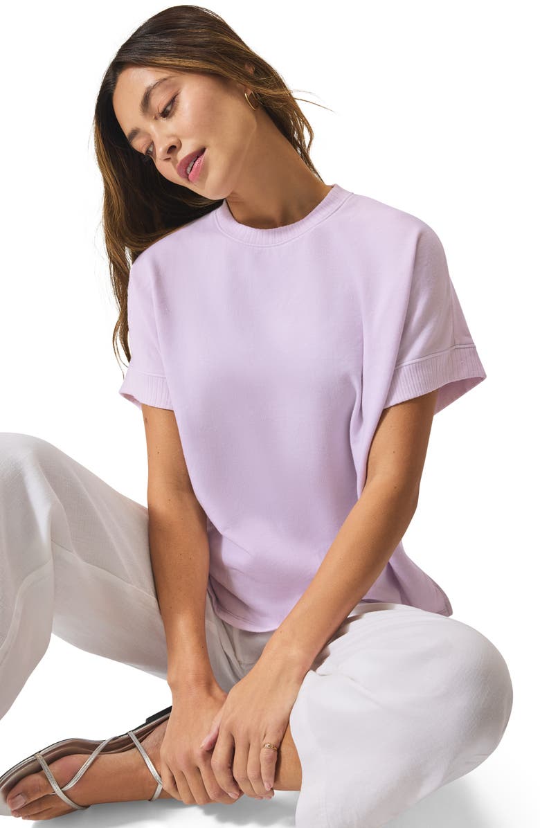 Splendid Supersoft Short Sleeve Sweatshirt, Alternate, color, Twilight