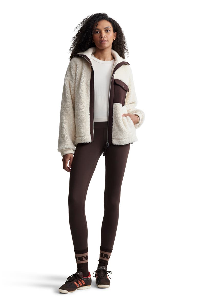 Lowell Faux Shearling Jacket, Alternate, color, SANDSHELL/ COFFEE BEAN