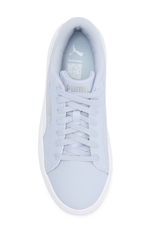 Puma Smash Platform V3 Imprint Sneaker In Cool Weather- White