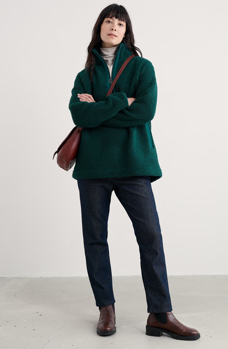 Seasalt Cornwall Barnaloft Fleece Pullover, Alternate, color, Verte