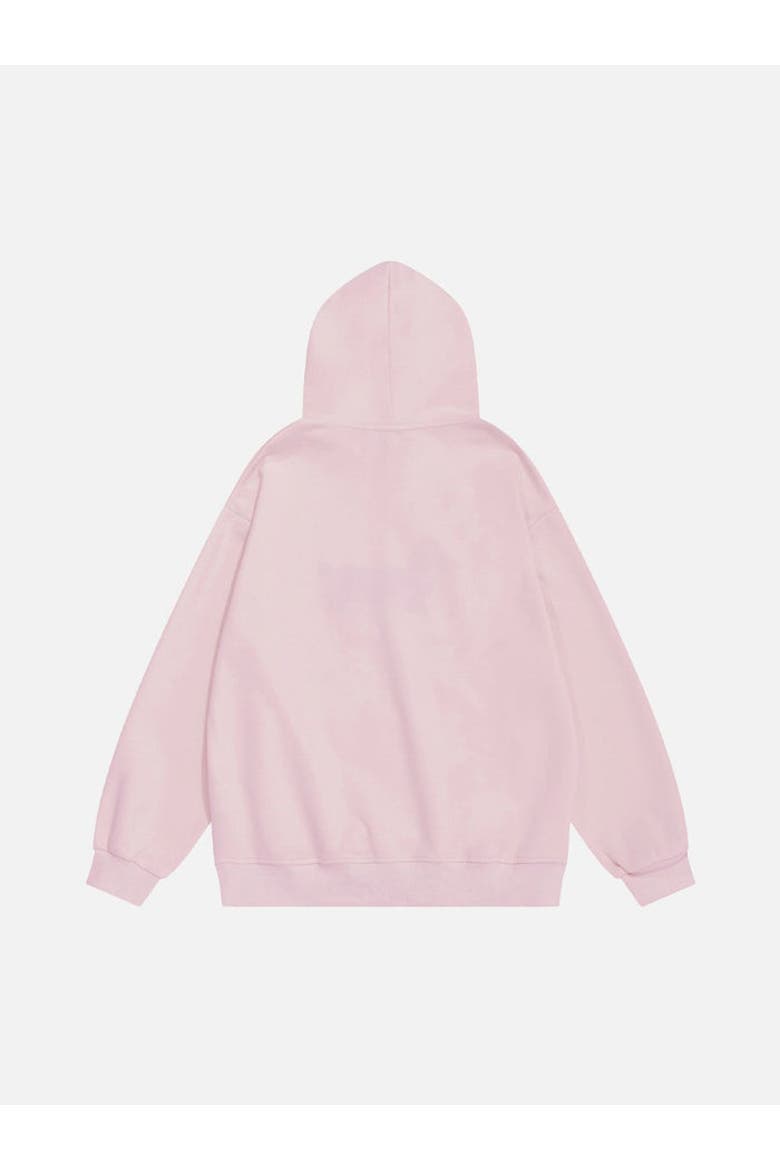Cartoon Dachshund Hoodie, Alternate, color, Pink