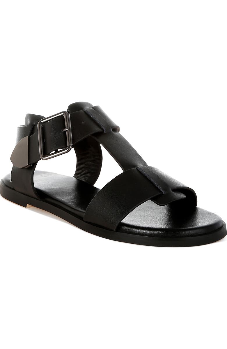 Rag & Co Shayla Gladiator Flat Sandal, Main, color, Black